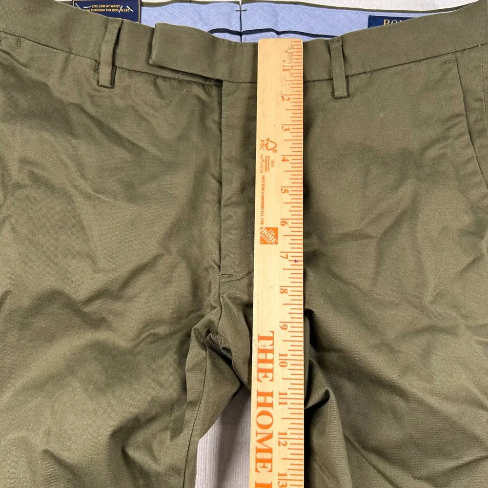 Polo Ralph Lauren Chinos Mens 32x32 Olive Green Stretch Slim Fit Twill Pants